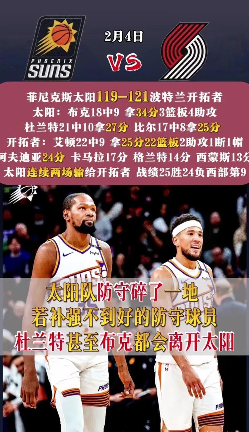 火箭客场不敌太阳，遭遇两连败